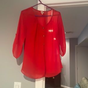 Tovia red woman blouse